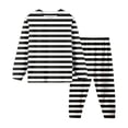 thumbnail image 1 of WEIYLL Ensemble de Pyjamas pour Filles Col Rond Manches Longues Rayé Pantalon Long Confortable Tissu Doux Vêtements de Nuit pour Enfants 2 Pcs, 1 of 2
