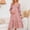 Pink, variant on Hinvhai Womens Square Neck Floral Maxi Dress Clearance Puffy Sleeve Flowy Maternity A Line Wrap Dress Baby Shower Maternity Dress Orange 10(XL)