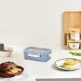 thumbnail image 2 of Boîte à Lunch Compartimentée Étanche avec Ustensiles, Contenant Alimentaire Allant au Micro-Ondes pour la Préparation des Repas au Bureau et à l'École (Boîte Bento en Plastique), 2 of 8