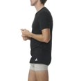 thumbnail image 4 of adidas Men T-Shirt, 2-pack - Crew Neck Shirt, Active Flex Cotton, solid colour Black XL (X-Large), 4 of 5