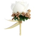 thumbnail image 1 of simhoa Badges de Mariage Badges d'Invité Invité, Blanc et Or, 1 of 8