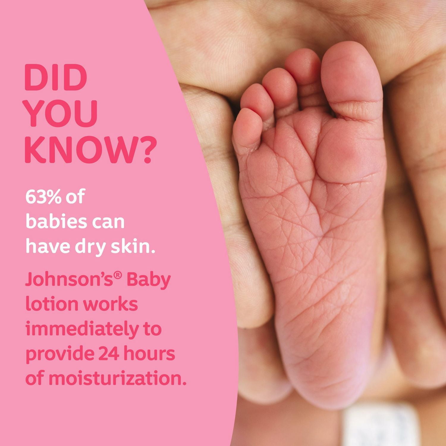Johnson's Lotion pour Bébé pour Peaux Sèches et Délicates