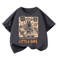 thumbnail image 1 of Akiihool T-Shirts Graphiques Garçons Ados Coton Manches Courtes T-Shirt pour Enfants Col Rond pour Garçons et Filles (Gris, 9-10 Ans), 1 of 3