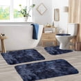 thumbnail image 4 of Wzzjkit 4PC Bathroom Rugs, Soft Comfortable Bath Mats for Bathroom, Non-Slip Machine Washable Bathroom Mats, Thick Dry Quickly Absorbent Water Bath Mat, 4 of 7
