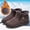 Brown, variant on LSLJS Women Snow Boots Winter Shoes with Fur Lined Warm Slip On Boots for Women Waterproof Booties Comfortable Outdoor Anti Slip Shoes