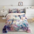 thumbnail image 2 of Erosebridal Ensembles de Literie Chic Libellule Grand avec Couette pour Filles, Insert de Couette Floral Rose pour Maman, Réversible 3 Pcs, Microfibre, 2 of 7