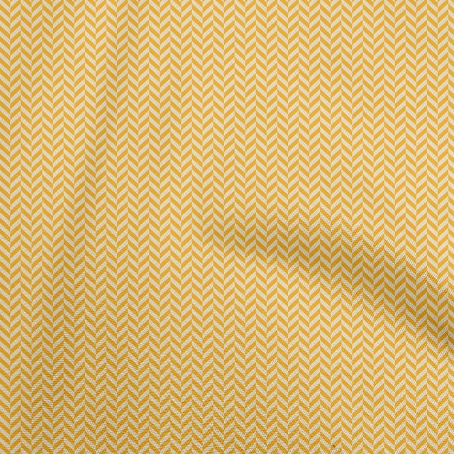 oneOone Coton Flex Jaune Moutarde Tissu Chevron Matériel de Couture Tissu Imprimé au Yard 40 Pouces de Large