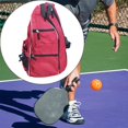 thumbnail image 3 of Pickleball Backpack Daypack Casual Tennis Bag Water Resistant Pickleball Bag Red, 3 of 8