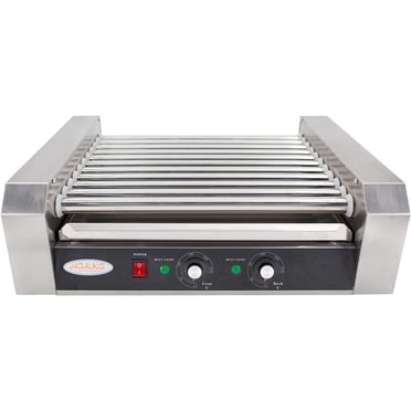 Hakka Hot Dog Roller Machine, 11 Rollers Hot Dog Machine for 30 Hot Dogs Commercial Hot Dog Grills with Removable Stainless Steel Drip Tray