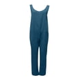 thumbnail image 4 of Combinaison Décontractée Ample et en Vrac pour Femme avec Poches, Combinaison Mode, Pantalon, Salopette, Combinaison en Coton et Lin, 4 of 7