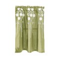 thumbnail image 2 of Lubelski Solid Color Flower Window Balcony Short Curtain Kitchen Valance Drape Home Decor Kitchen Curtain Coffee Short Curtain Door Decor, 2 of 3