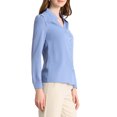 thumbnail image 4 of INSPIRE CHIC Chemise Élégante pour Femme à Col en V, Manches Longues, Boutonnée, TG Bleu, 4 of 7