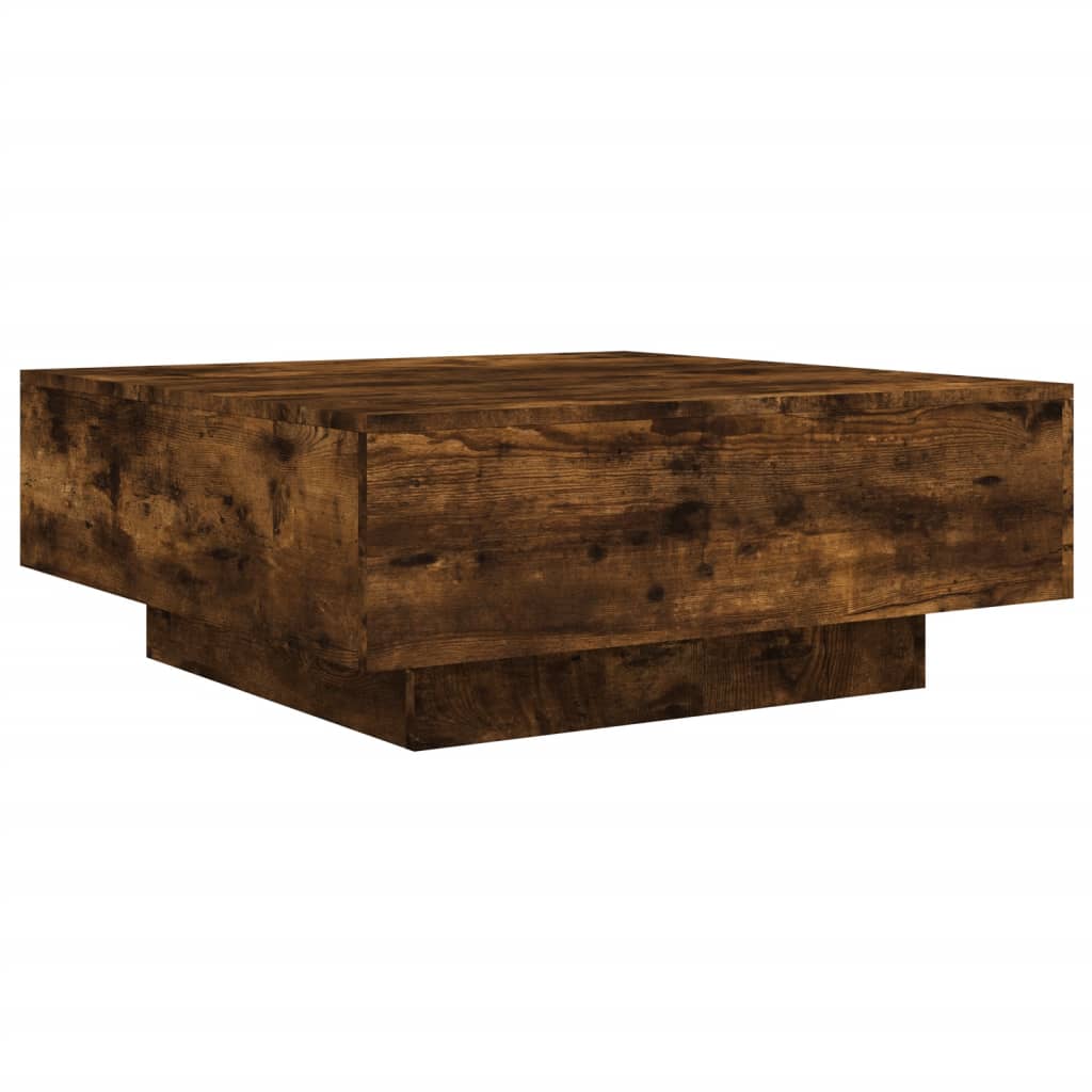 vidaXL Table Basse avec Lumières DEL Table d'Appoint de Bout de Canapé Bureau Salon Meubles