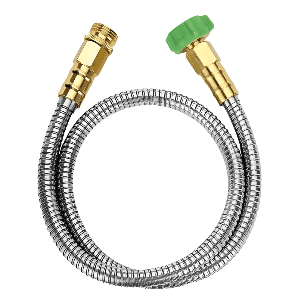 EASTIN 5 ft Hose Portable Short Hose Durable Metal Garden Hose Easy Outdoor Watering Adjustable Flexible Hose Extension