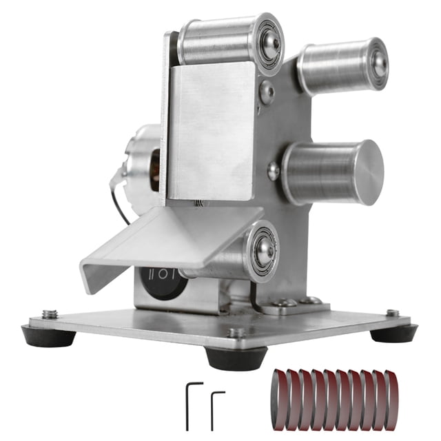 Graflsoa Compact Multi-Speed Belt Sander for DIY Projects - Portable Grinding & Polishing Tool with Adjustable Speed Control, Ideal for Blade Sharpening & Metalwork
