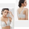 thumbnail image 5 of Meichang Front Closure Bras for Women Plus Size Unpadded Lace Racerback Lightly Buckle Bras Wireless Full Coverage Push Up Bras Comfortable Ultra Thin Everyday Bras Gray S, 5 of 5