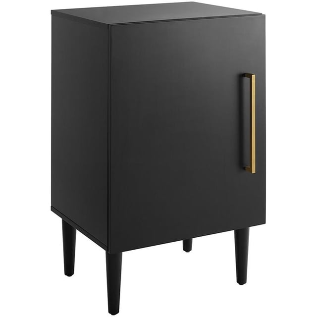 Pemberley Row MDF Matte Black Media Cabinet Rectangular Adjustable Shelf 33.5"H Unassembled