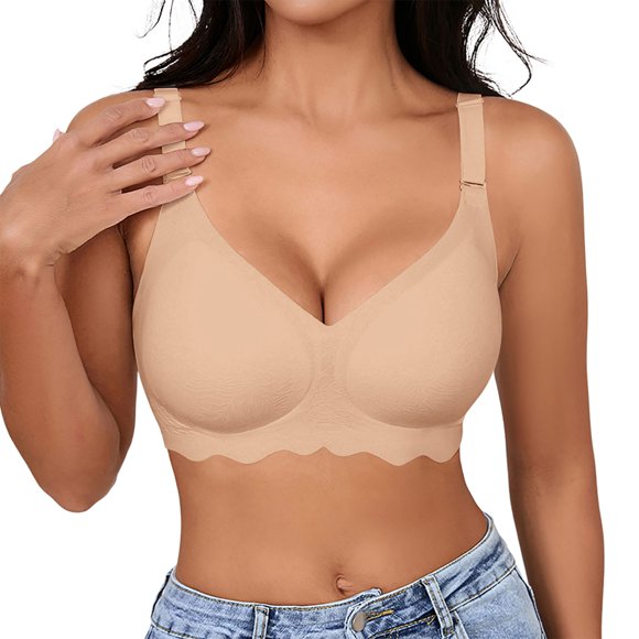Seamless Soft Support Wireless Bra for Everyday Comfort Lightweight Bralette with Lift and Back Smoothing Design for All Seasons and Casual Wear