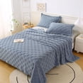 thumbnail image 4 of EGNMCR Blankets & Throws Cotton Bed Blanket Cotton Thermal Throw Blanket Lightweight Bed Throw Breathable Premium Soft Comfortable Machine Washable Blanket For All Season woolen blanket, 4 of 8