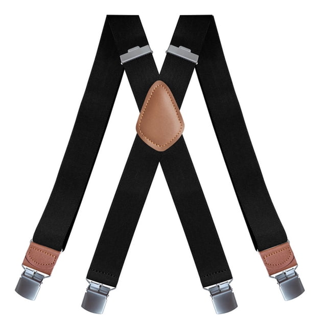 Bretelles pour Hommes, Bretelles à Clipser avec Bretelles Élastiques Réglables au Dos en X, Bretelles Métalliques Robustes de Mode pour Tenue Décontractée, Fête, Boîte de Nuit