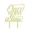 thumbnail image 1 of Custom Once Upon a Time Wedding Cake Topper Personalzied Wooden Cake Topper Cake Decoration 7-8 Inches Wide, 1 of 3