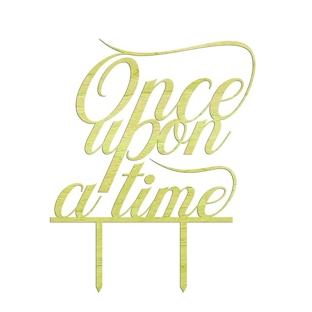 Custom Once Upon a Time Wedding Cake Topper Personalzied Wooden Cake Topper Cake Decoration 7-8 Inches Wide