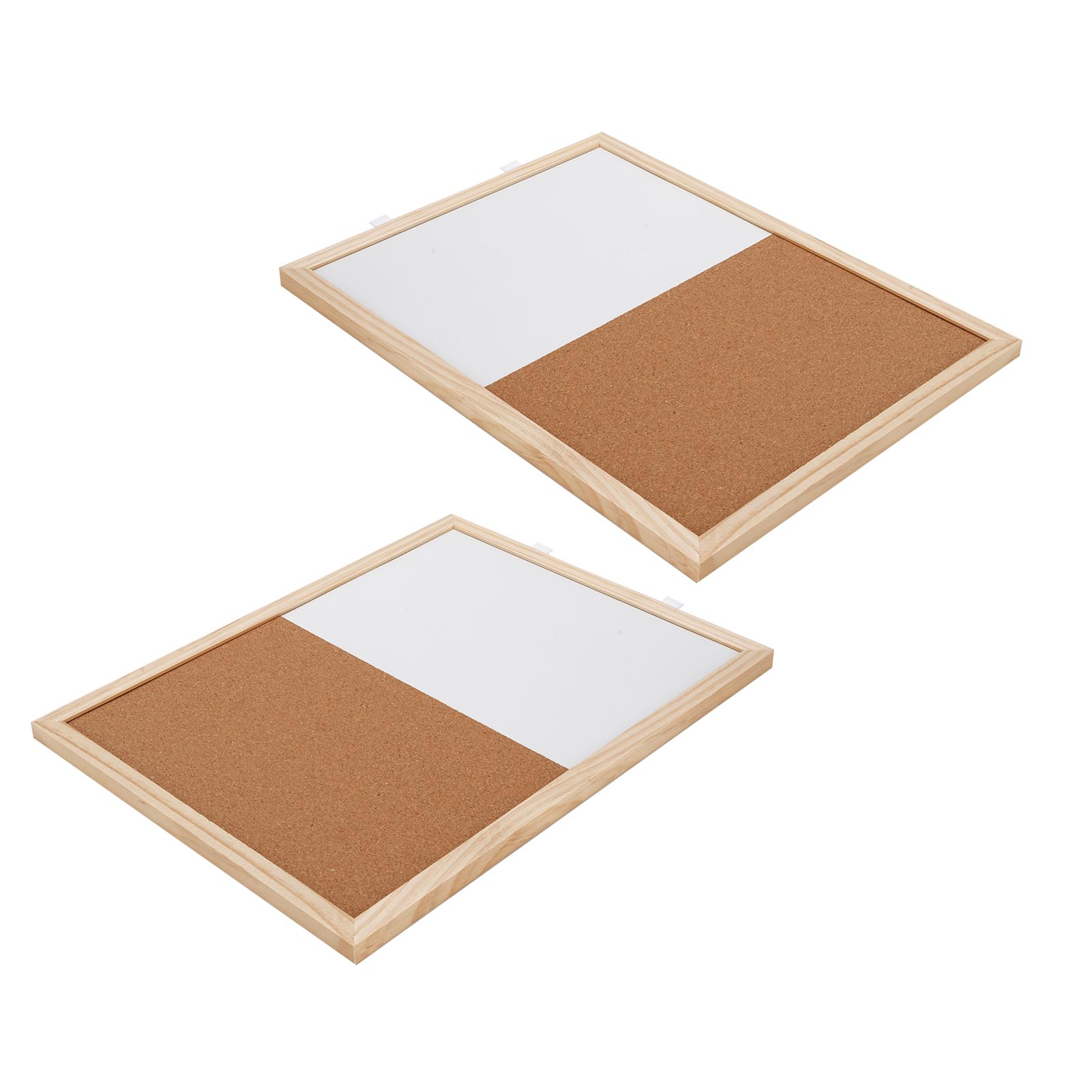 Corkboard Whiteboard Combo, Smoother Writing Versatile Usage Dry Erase Board 2PCS 30x40cm with 2 Pens for Office for Recording