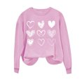 thumbnail image 5 of Yuyuzo Chandails en Molleton pour Femmes Décontractés Saint-Valentin Manches Longues Col Rond Ample Ajusté Mince Chandail Tops, 5 of 5