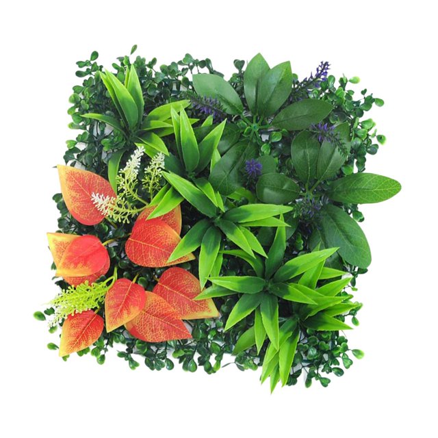 simhoa 25x25cm Simulation Grass Greenery Wall Panel Decor for Living Room Accessory E