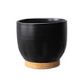 thumbnail image 1 of BHG 10 inch Channing Woven Black Ceramic Planter, 1 of 8
