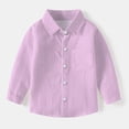 thumbnail image 4 of vdgthytj Toddler Baby Boys Girls Button down Shirts Kids Collared Long Sleeve Uniform Dress Shirt Tops Spring Fall Clothes, 4 of 6