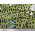 thumbnail image 3 of Soimoi Tissu en Rayonne Vert Peau d'Insecte Artistique & Léopard Imprimé 1 Yard 56 Pouces de Large, 3 of 3