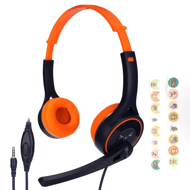 Wired Kids Headset, Compact Children Headset Breathable Portable Comfortable For Smartphones For Laptops