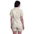 thumbnail image 4 of Moomaya Ensemble de Pyjama en Coton pour Femmes, Chemise de Nuit à Col Cranté à Manches Courtes, 4 of 6