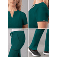 thumbnail image 4 of Adar Addition Go-Higher Scrub Set For Women - Notched V-Neck Scrub Top & Skinny Cargo Scrub Pants, 4 of 7