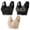 Beige-1, variant on Yuyuzo 3PC Plus Size Bras for Women Wireless Push up Bras Lace Floral Full Coverage Wide Strap T-Shirt Bras
