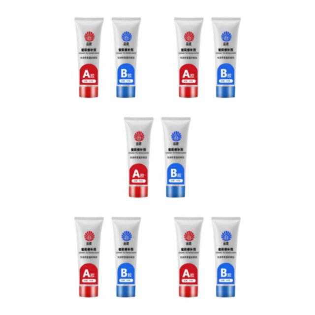 Maytalsory Effective 2x Tile Repair Agent for Ceramic Hole Repair in Shower and Kitchen White 50ml 5Set