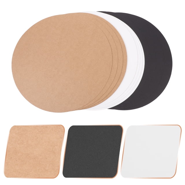UPOUART Carton de Peinture Rond 33x0.1 Po Blanc Carton Vierge Bricolage Dessin à la Main Projets d'Art 60 Pcs