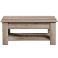 thumbnail image 1 of Fullfurnique Lift Top Coffee Table with Large Hidden Compartment and Storage Open Shelf, Gray, 1 of 9