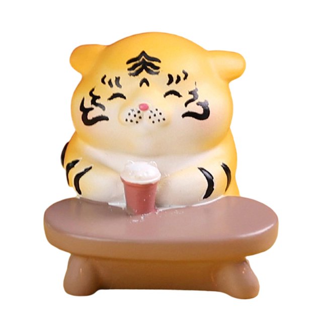 GROWTH TANK Figurine Tigre Nouveauté Petit Modèle en Résine pour Table Bureau à Domicile Collection D