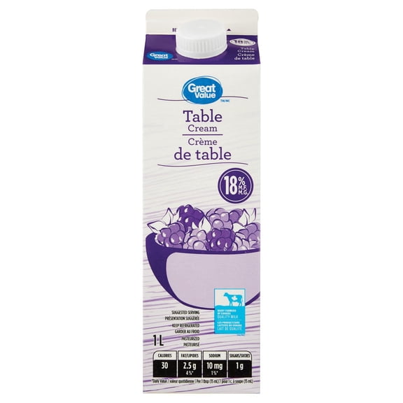 Great Value Crème de Table