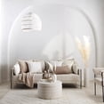 thumbnail image 4 of Bouclair Oatmeal Round Storage Fabric Ottoman, 4 of 10