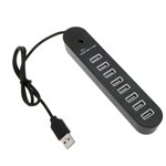 AxGear 8 Port USB 2.0 Données HUB Extendeur de diviseur haute vitesse intégré USB câble
