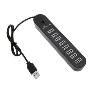 AxGear 8 Port USB 2.0 Données HUB Extendeur de diviseur haute vitesse intégré USB câble