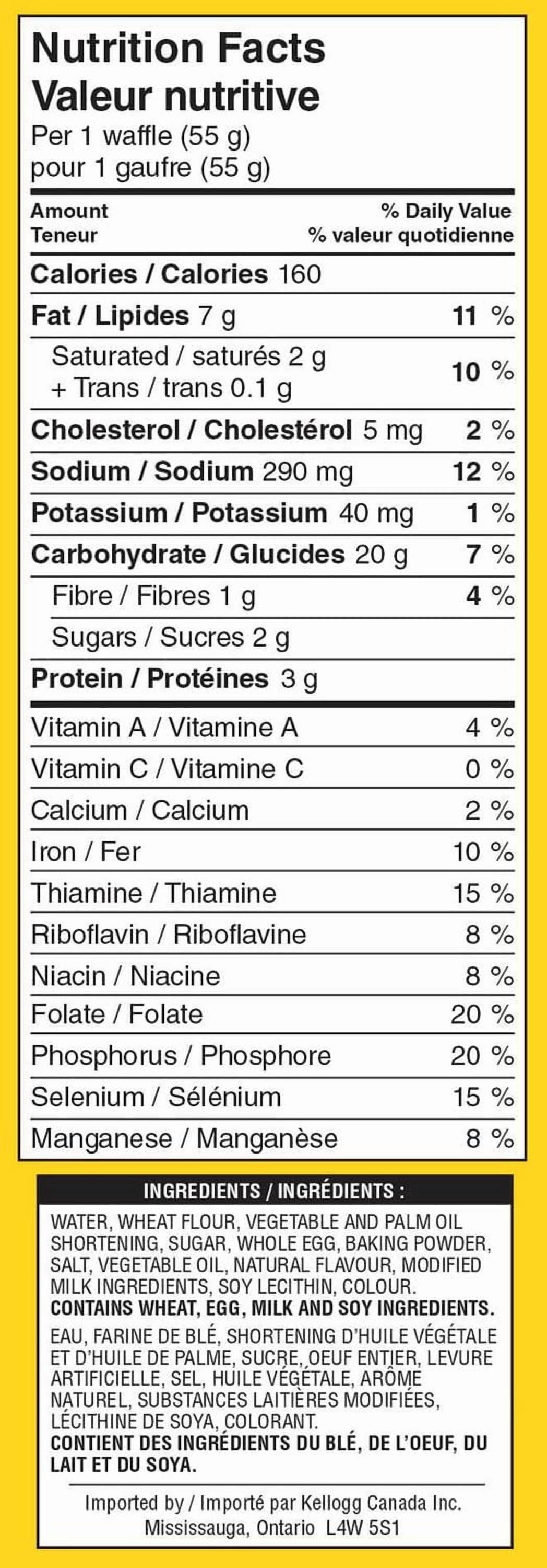 Gaufres belges EGGO* Moelleuses et plus épaisses Originale, 330g (6 gaufres) 330 g