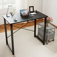 thumbnail image 2 of edx 40 inch Small Computer Writing Desk, Sturdy Workstation Game Table for Adult, Black, 2 of 7