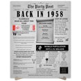 thumbnail image 1 of The Party Post 66th Birthday Party Decorations Poster Born in 1958, 1 of 5