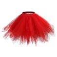 thumbnail image 2 of Ersazi Robes d'Été pour Femmes en Liquidation Femmes Rétro Jupe-Culotte Bouffante Jupe en Fil Danse Demi-Jupe Rouge 3TG, 2 of 2
