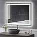 thumbnail image 3 of USHOWER Miroir de Salle de Bain Moderne à DEL 40 X 32 Po - Miroir de Meuble-Lavabo Rétroéclairé Intelligent avec Antibuée, Lumières à Intensité Réglable, Mural, Verre Trempé 1/5 Po, 3 of 4