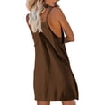thumbnail image 3 of Robe de Tennis pour Femmes avec Shorts Intégrés, Robe de Golf d'Été Athlétique à Bretelles Spaghetti, Mini Combinaison-Robe avec Poches, 3 of 5